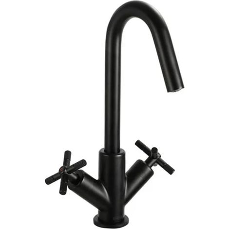 Bristan Cruzar Basin Mixer Tap with Clicker Waste - Black (1/2)