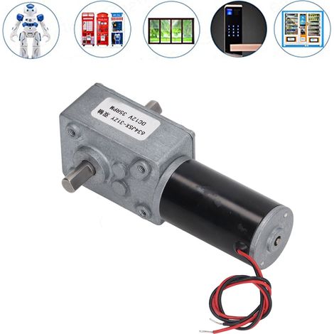Moteur à courant continu à engrenages 634JSX-31ZY, 12 V CC, moteur à deux axes, 35 tr/min (1/5)