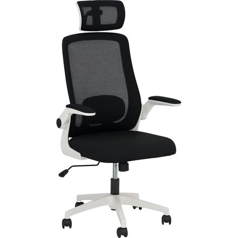 HOMCOM Executive Mesh Office Chair with Headrest, Lumbar Support, Black (1/5)