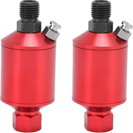 Filtre pour pistolet à peinture à Air, 2 pièces, entrée et sortie NPT 1/4 pouces, compresseur en alliage d'aluminium, séparateur d'eau rouge. (1/5)