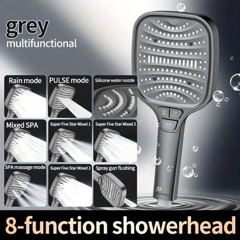 Pommeau de douche réglable nettoyage Large Débit d'Eau (1/5)