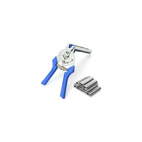 Pince de clture rapide fixation de treillis métallique mince,pinces de clture de jardin pince,pince à grillage + 600 clips pour pinces de fixation de fil