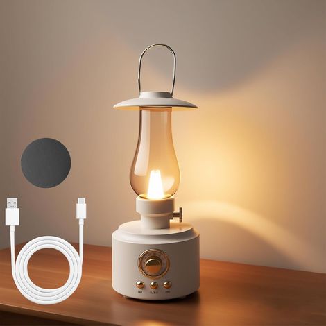 Enceinte Bluetooth d'extérieur avec lumière et intensité à l'infini, boîte portable étanche IPX4, haut-parleur sans fil avec lumière de flamme, Bluetooth 5.3 pour intérieur, extérieur et jardin (1/5)