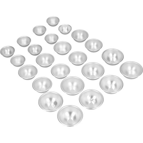 Moules à boules de sel de bain en alliage d'aluminium à faire soi-même, légers, pour la maison, modèle de glaçons, ensemble de moules à gâteaux et pâtisserie n° 24 (1/5)