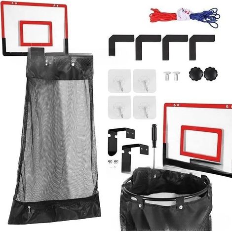 Dual-Function Fun Hanging Laundry Basket - Red (Acrylic Back Panel)