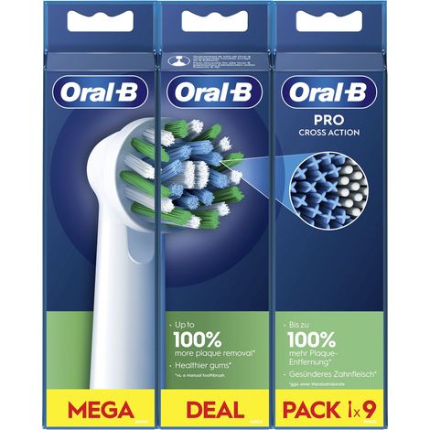 Cabezal de Recambio para cepillo Oral-B Pro Cross Action/ Pack 9 uds (1/4)