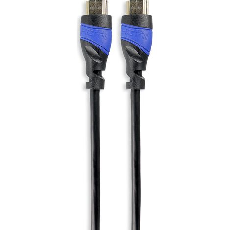 Câble HDMI 4K Ultra HD High Speed noir audio/vidéo mâle/mâle 1,50 mètre Gold - SEDEA - 914511