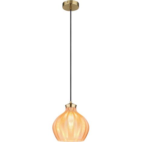 Globo - lampada a sospensione - JESSICA - ambra - vetro - Ø 22cm