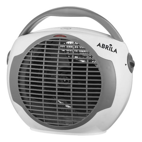 Termoventilador Llama Blanco/Gris 2000W 2 Potencias 3 Funciones Termostato Antivuelco (22.6x24.7x17cm)