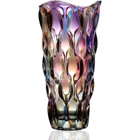 Dicke Glasflaschenvase, 1,5 kg, mundgeblasen, luxuriöse Dekoration für Hochzeiten oder Blumenarrangements