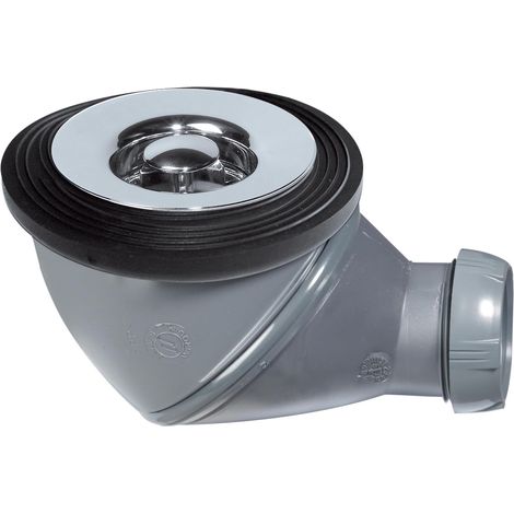 Wirquin James 30724226 - Piletta multidirezionale per doccia, Ø60, cromata con griglia ABS e uscita Ø40 (1/5)