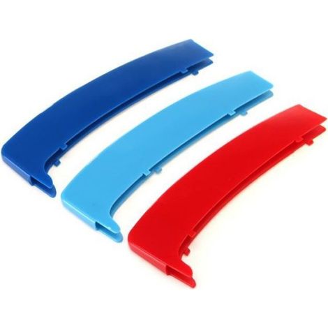 Clip Couverture Grille Calandre Capuchon Boucle Bande M Couleur Pour BMW Série 1 E81 E82 E87 E88 2004-2011 (1/4)