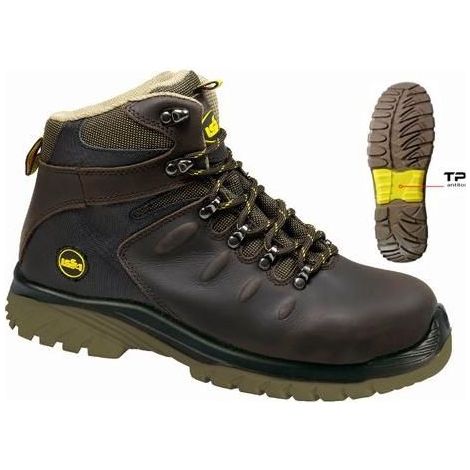 Issaline Calzature Da Lavoro Alte 46 Falcon Marrone Scuro