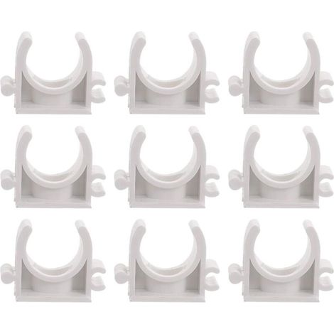 Colliers de serrage pour tuyaux d'eau en PVC, support en U pour tuyau PEX, accessoires électriques en plastique, alimentation portable, blanc, 25mm, 100 pièces (1/4)