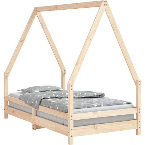 Lit enfant - Lit contemporain 80x160 cm bois de pin massif fr5839 - Maison La Vie (1/5)