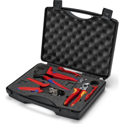 KNIPEX 97 91 04 V02 Valigetta per il fotovoltaico per connettori per cavi solari MC4® (Multi-Contact) 7 pezzi (1/3)