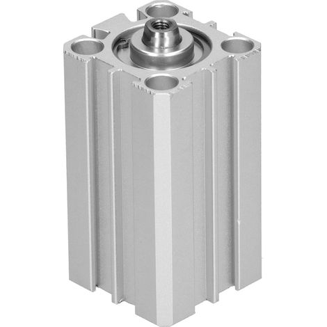 Vérin pneumatique double effet aluminium compact SDA25x50, alésage 25mm, composant pneumatique fin pour automatisation industrielle (1/5)