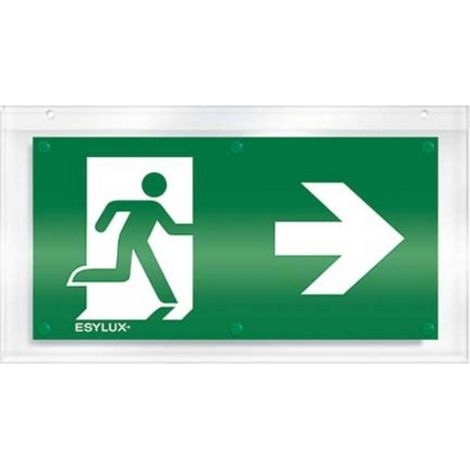 [NEUWERTIG] B-Ware EsyLux Piktogramm Notausgang rechts Schildsymbol Acrylglas 289x155mm inkl. (1/2)