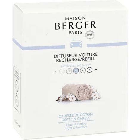 Lampe berger ricarica diffusore auto caresse coton x2