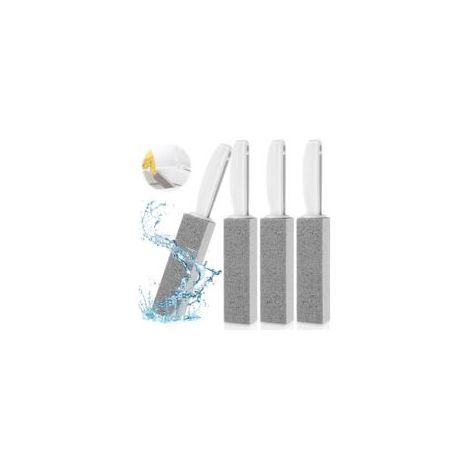 Set di 4 pietre per la pulizia con manico, spazzola in pietra pomice per la pulizia di WC, cucina, bagno, piscina e pulizia domestica - Crezuo