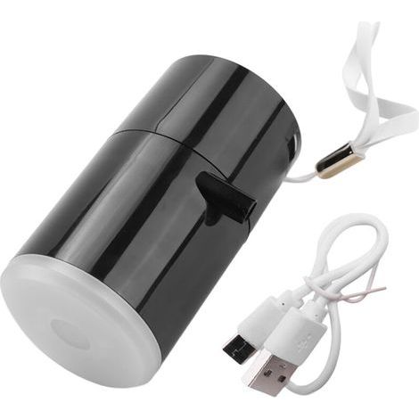 Pompa ad aria portatile 3 in 1, ricaricabile tramite USB, con meccanismo elettrico di gonfiaggio e sgonfiaggio per materassi ad aria e galleggianti da piscina, colore nero. (1/5)