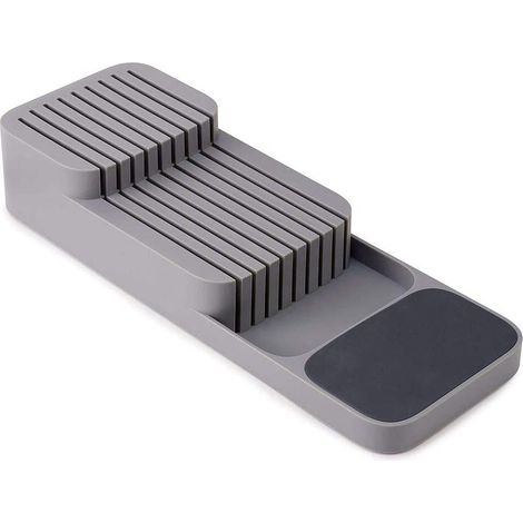 Bloc à couteaux horizontal à deux niveaux, plateau de rangement pour couteaux dans un tiroir de cuisine, rangement de cuisine (1/5)