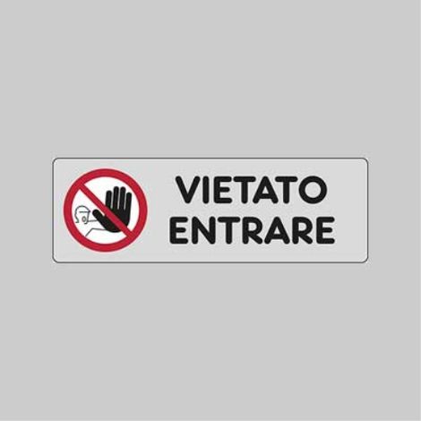 Etichetta 'vietato entrare' 15x15 cm (10 pezzi)