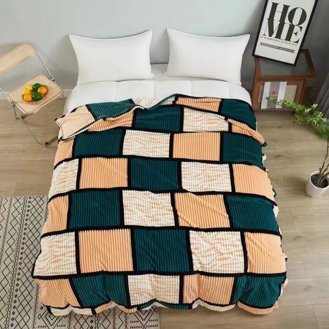 Manta Franela Jacquard Reversible para Sofá Cama - Manta Polar Grande de Invierno Super Suave, Acogedora y Cómodas 130x160, 160x220, 220x240cm (1/5)