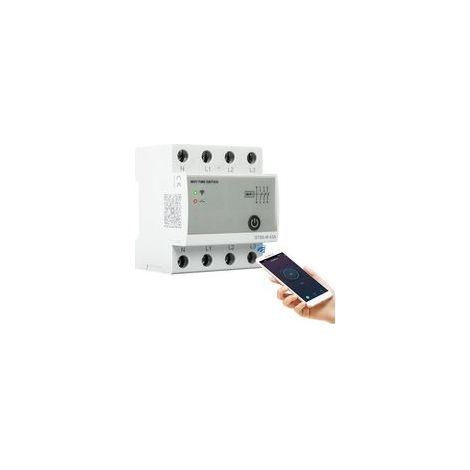 Commutateur WIFI Interrupteur Connecté Intelligent WiFi Time Switch Smart Home Télécommande Commutateur par Tuya APP AC220V 4P 63A Disjoncteurs (1/5)