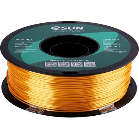 eSUN PLA-Silk Filament, 1.75mm, 1000g eSUN PLA-Silk Filament 1.75mm 1000g Gold