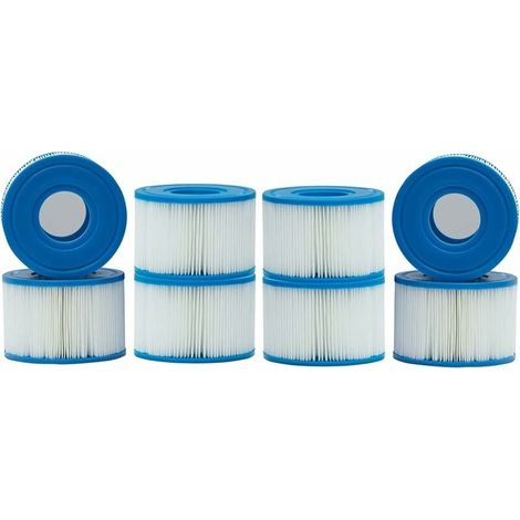 royaluxe - Lot de 8 cartouches Intex de type S1 pour filtre à jacuzzi, cartouches de rechange pour Intex S1, cartouche filtrante de type S1, filtre de piscine pour jardin, piscine, spa, baignoire (1/5)