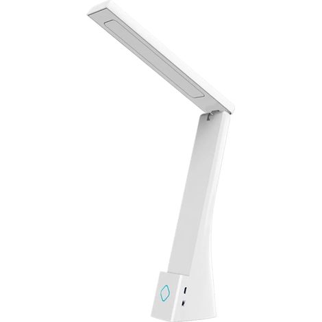 Lampe de bureau, veilleuse, pliable, commande tactile tricolore, respectueuse des yeux, lampe de chevet LED [blanche]