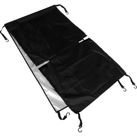Housse de Moto et Vélo Imperméable en Oxford Noir, Protection Contre la Pluie et la Poussière, Adaptée au Stationnement en Extérieur, 72x250 cm (1/5)