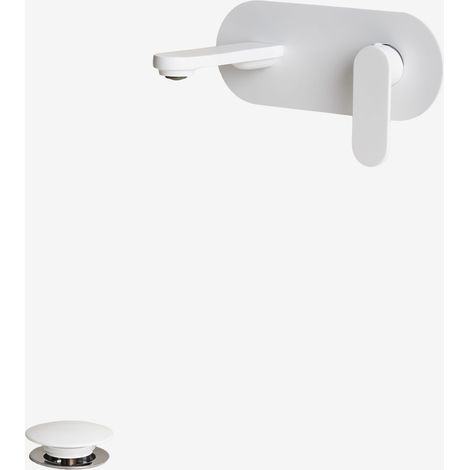 Set de grifo de lavabo empotrado en latón Alameda y válvula de desagüe para lavabo tipo Click-Clack Orveta SKLUM             
