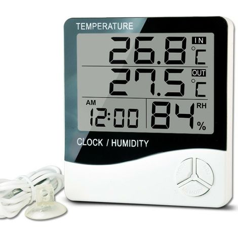 Termohigrómetro digital LCD para el control de la temperatura interna de los invernaderos. (1/4)