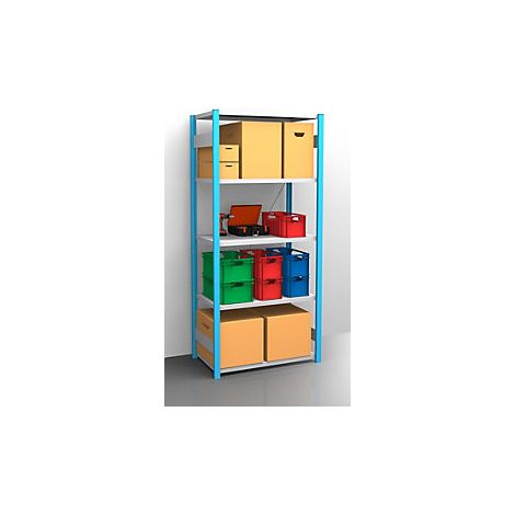 Estantería ensamblable con balda azul / galvanizada altura de (1/3)