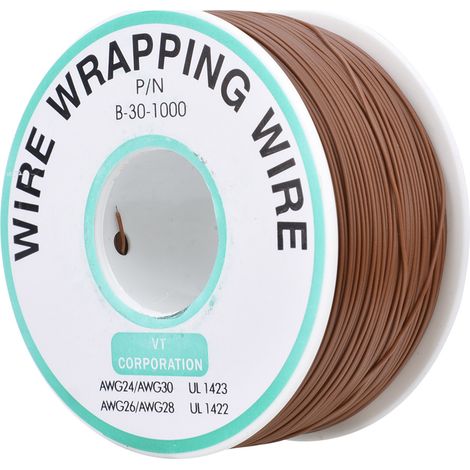 Fil de connexion pour circuit imprimé Brown OK Wire, en cuivre étamé 30AWG, longueur 300 m. (1/5)