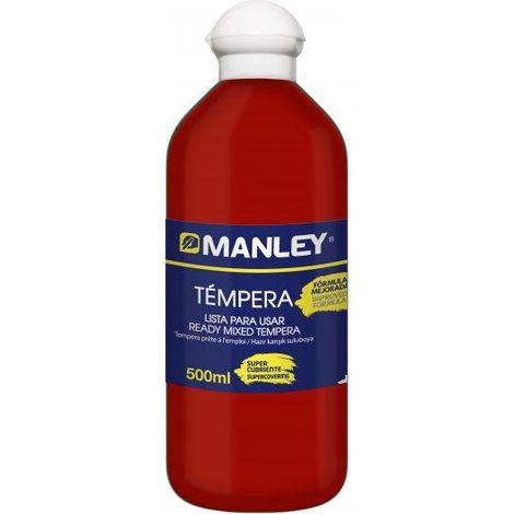 BOTE 500ML TEMPERA LIQUIDA MANLEY ROJO MNP18636