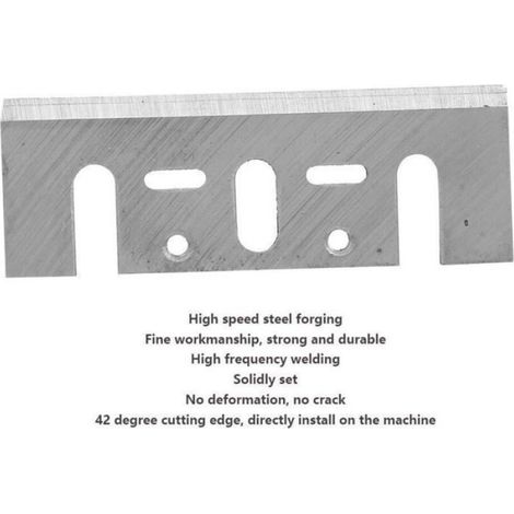 Lame réversible pour raboteuse - - 82 mm - Acier rapide - Compatible Makita 1900B, 1100, 1902, 1923B, 1923H, KP0800 (1/4)