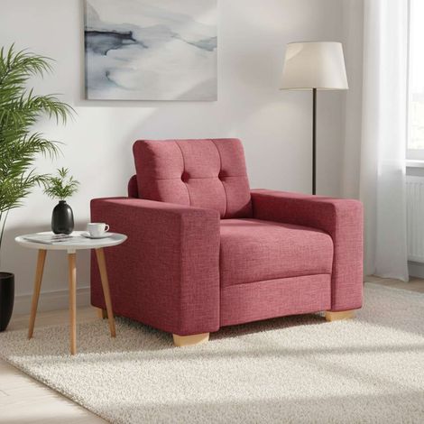vidaXL Canapé/Fauteuil rouge vin 100x78x80 cm tissu (1/5)