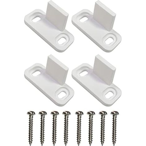Lot de 2 guides de porte coulissante pour porte de grange - Fixation murale - Roulettes réglables (1/5)