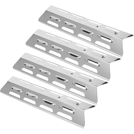 Plaque chauffante de 4 brûleurs en acier inoxydable pour barbecue XH00463, idéale pour un barbecue de jardin. (1/5)
