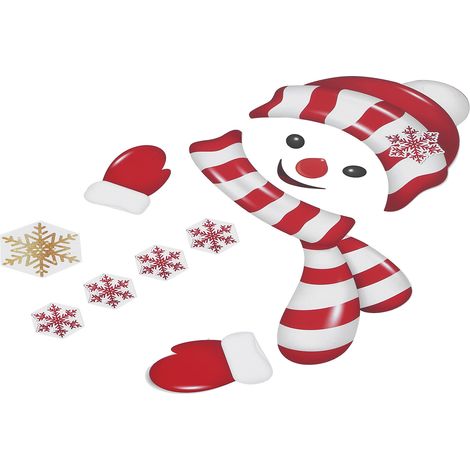 Autocollants de Noël pour réfrigérateur, autocollants humoristiques en PVC imperméable, décoration pour réfrigérateur ou porte de garage X004 (1/5)