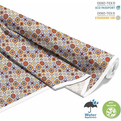 OUTDOOR DEKOSTOFFE OXFORD - Motiv Spanische Majolika