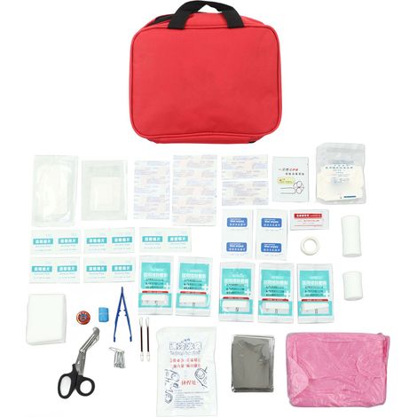 Kit de premiers secours individuel polyvalent pour usage domestique, voyage, camping et extérieur (1/5)