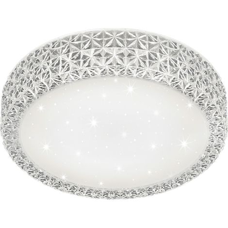 Pequeña Lámpara de Techo Led Pegasus Blanco Efecto Estrellas Ø28 cm Trio Lighting (1/5)