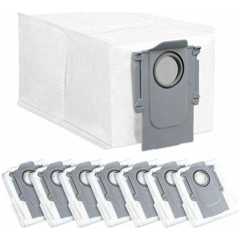 Lot de 8 sacs à poussière pour robot Roborock Q Revo, grande capacité de 2,7 l, pièces de rechange uniques,Filtre Chiffon de Rechangen Ensemble d'accessoires,Pièces de rechange pour Robobock,Ki (1/4)