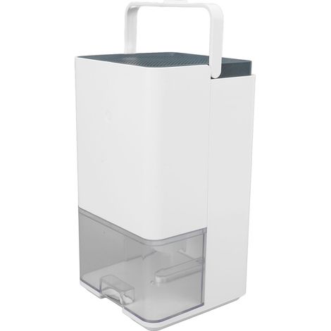 Déshumidificateur d'intérieur portable et silencieux, capacité de 1,2 litre (40,6 oz), éclairage LED 7 couleurs, capacité de 37 m² (400 pi²), alimentation 100-240 V (prise européenne). (1/5)