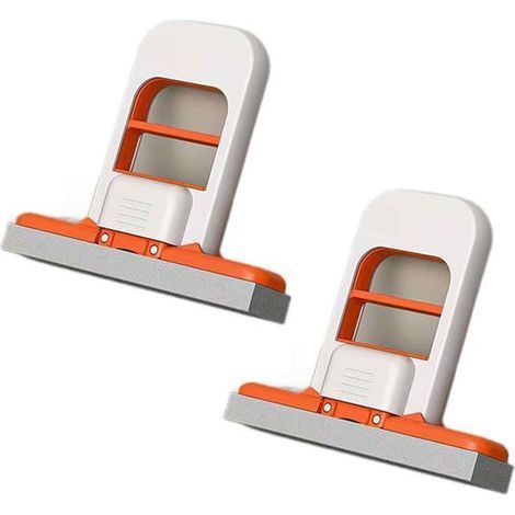 Longziming - Lot de 2 mini balais de bureau pliables – 15 x 13 cm, avec système coulissant et pivotant, compacts et pratiques pour la cuisine et la salle de bain (1/5)