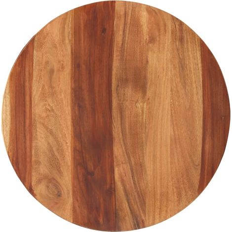 vidaXL Piano Tavolo in Legno Massello di Acacia Rotondo 25-27 mm 50 cm